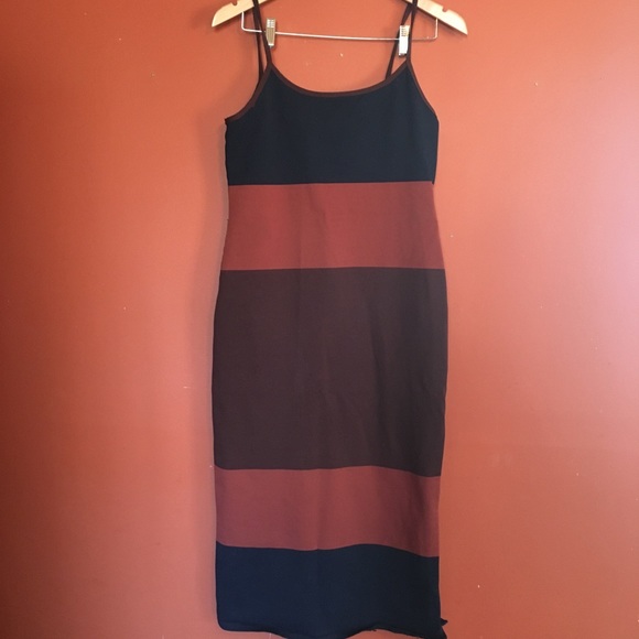 Vintage Dresses & Skirts - Vintage 90’s colorblock body con maxi sundress L